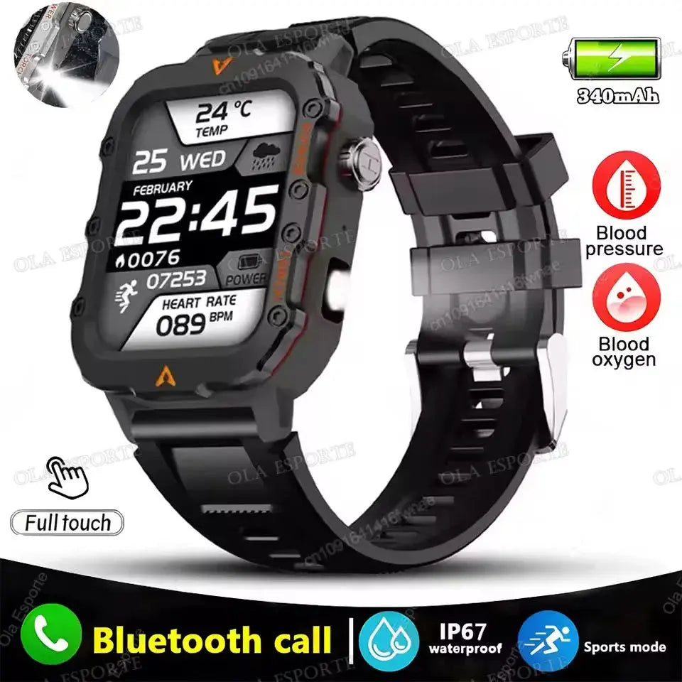 Outdoor Sports Smartwatch 2025 - HD Screen & LED Flashlight ryshop